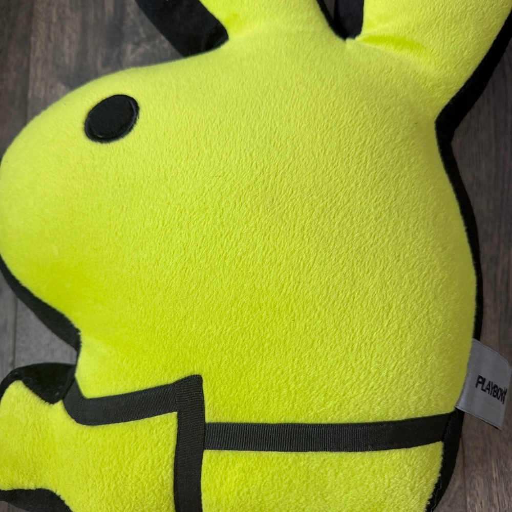 Playboy Y2K lime green bunny head pillow - Picture 7 of 15
